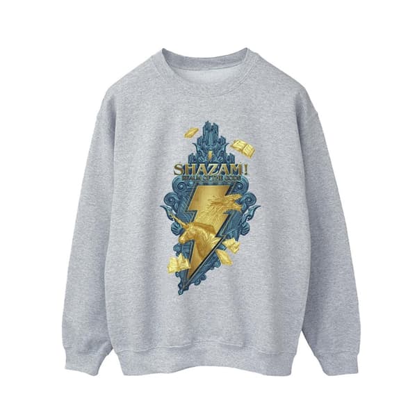 DC Comics Mens Shazam Fury Of The Gods Golden Animal Bolt Sweatshirt
