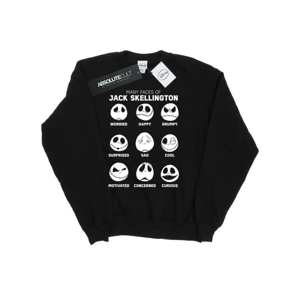 Disney Nightmare Before Christmas The Many Faces Of Jack - Sweatshirt för herrar