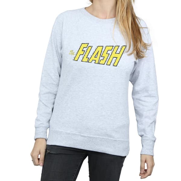 DC Comics Womens/Ladies Flash Crackle Logo Sweatshirt