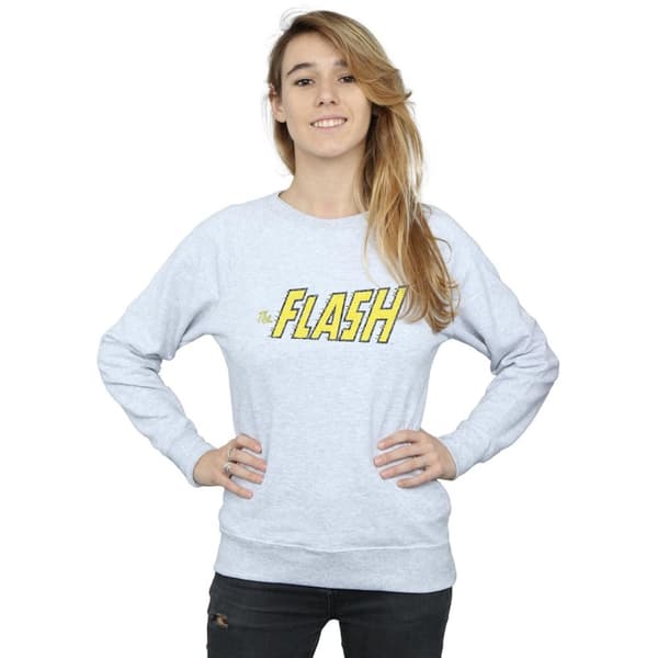 DC Comics Womens/Ladies Flash Crackle Logo Sweatshirt
