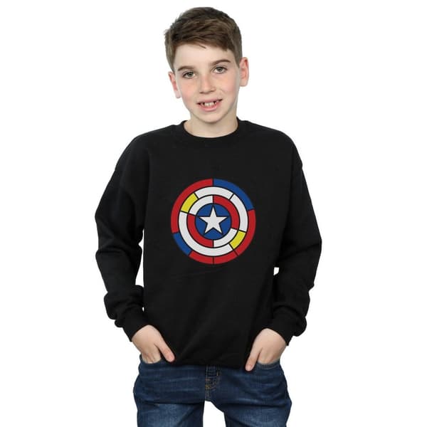 Marvel Boys Captain America Stained Glass Shield Sweatshirt