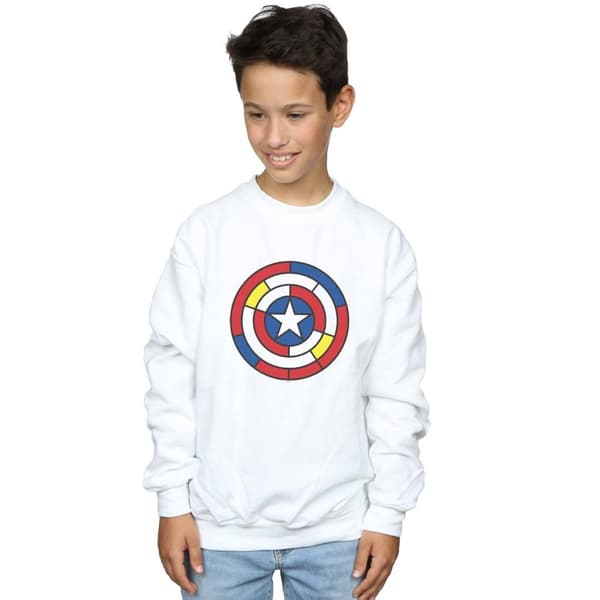 Marvel Boys Captain America Stained Glass Shield Sweatshirt