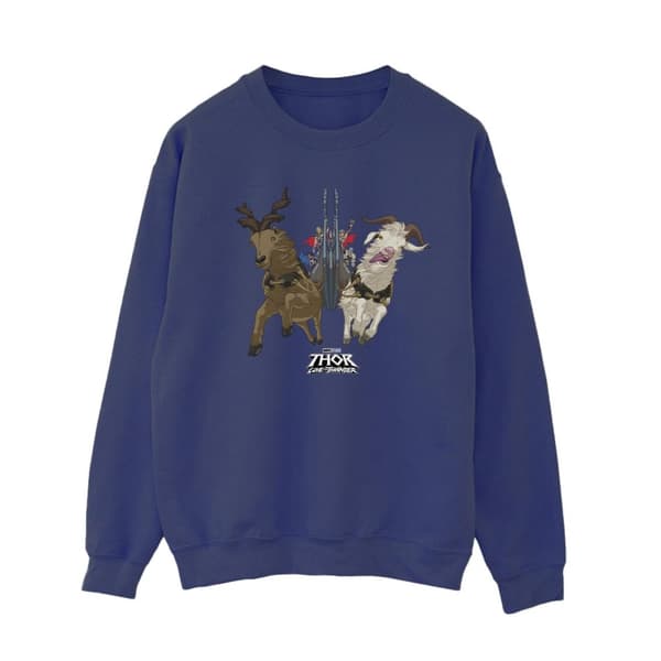 Marvel Dam/Tjej Thor Love And Thunder Viking Ship Sweatshirt
