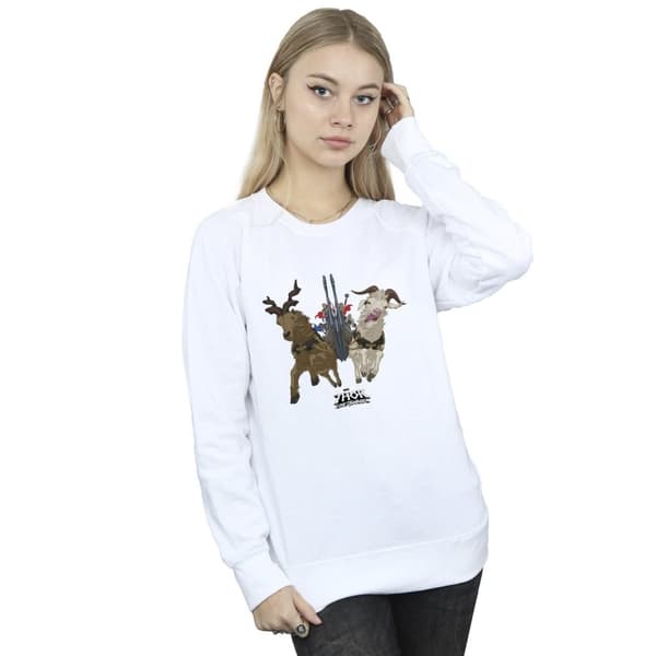 Marvel Dam/Tjej Thor Love And Thunder Viking Ship Sweatshirt