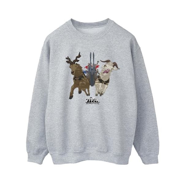 Marvel Dam/Tjej Thor Love And Thunder Viking Ship Sweatshirt