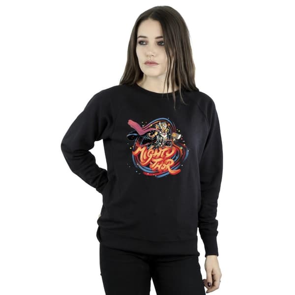 Marvel Dam/Tjej Thor Love And Thunder Mighty Thor Swirl Sweatshirt