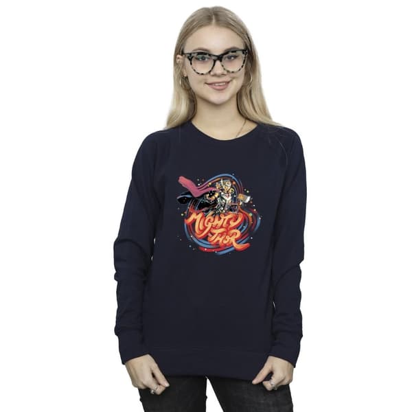 Marvel Dam/Tjej Thor Love And Thunder Mighty Thor Swirl Sweatshirt