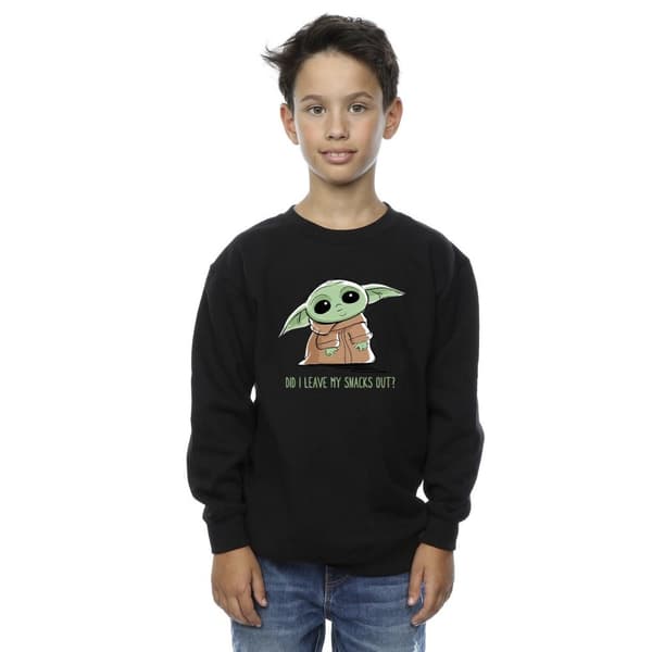 Star Wars Boys The Mandalorian Grogu Snacks Meme Sweatshirt