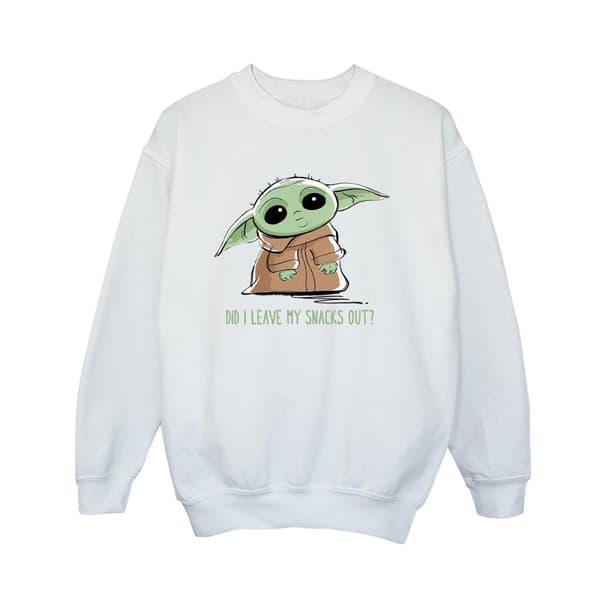 Star Wars Boys The Mandalorian Grogu Snacks Meme Sweatshirt