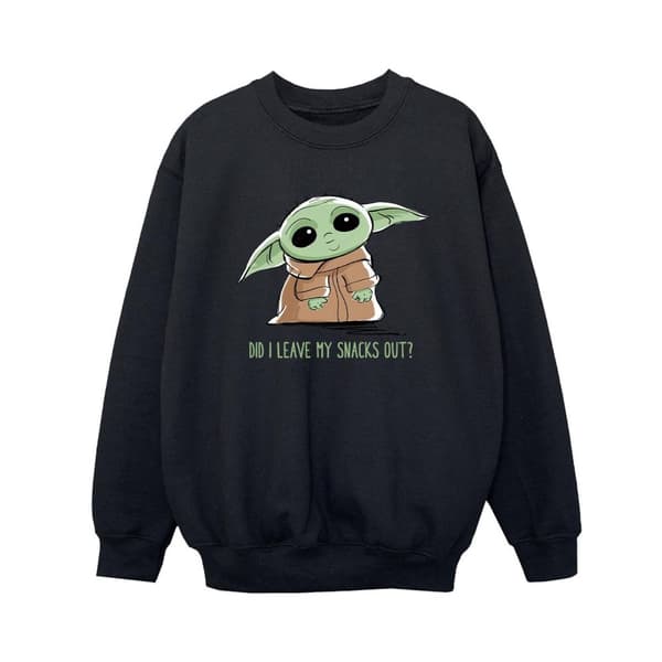 Star Wars Boys The Mandalorian Grogu Snacks Meme Sweatshirt