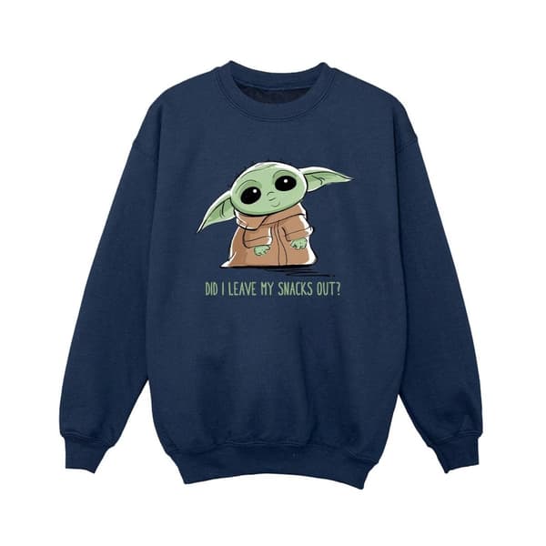 Star Wars Boys The Mandalorian Grogu Snacks Meme Sweatshirt