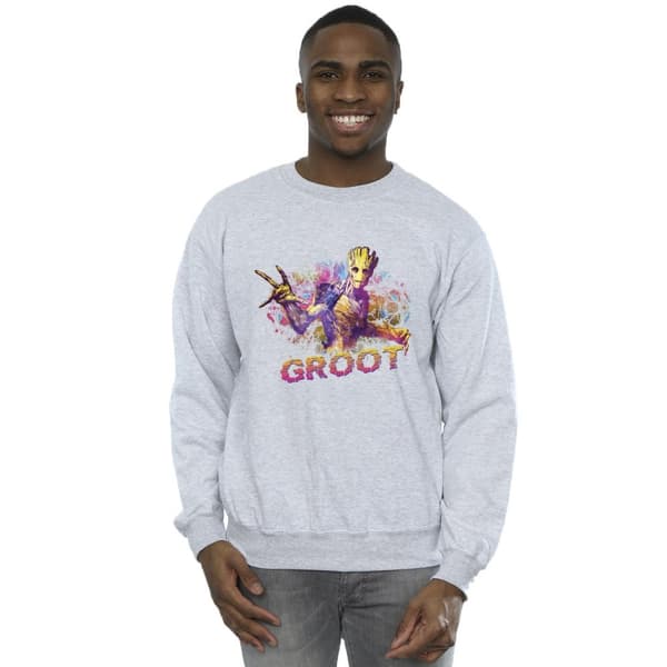 Marvel Mens Guardians Of The Galaxy Abstract Groot Sweatshirt