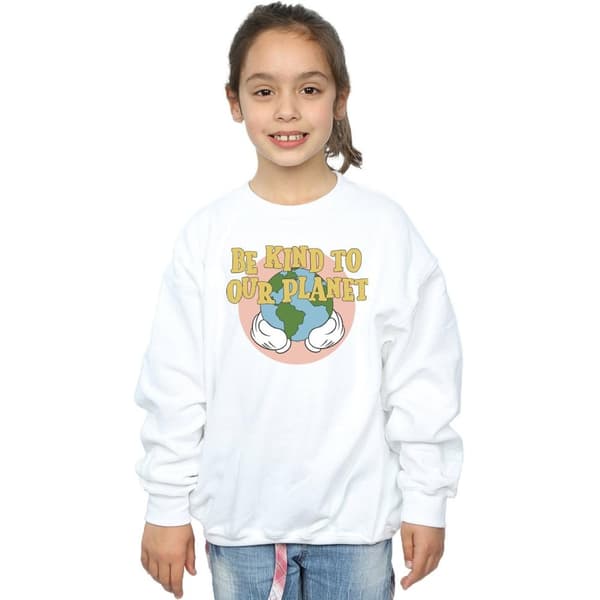 Disney Girls Mickey Mouse Be Kind To Our Planet Sweatshirt
