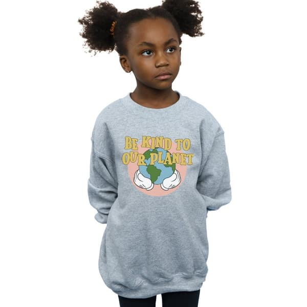 Disney Girls Mickey Mouse Be Kind To Our Planet Sweatshirt