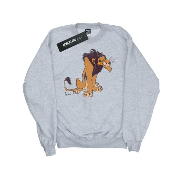 Disney Mens Classic Scar Sweatshirt Heather Grey L