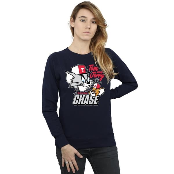Tom And Jerry Dam/kvinnor Cat & Mouse Chase Sweatshirt