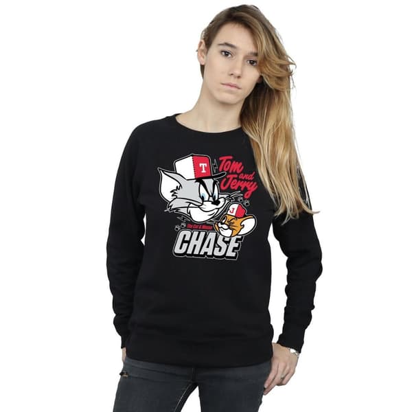 Tom And Jerry Dam/kvinnor Cat & Mouse Chase Sweatshirt