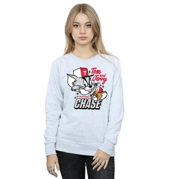 Tom And Jerry Dam/kvinnor Cat & Mouse Chase Sweatshirt