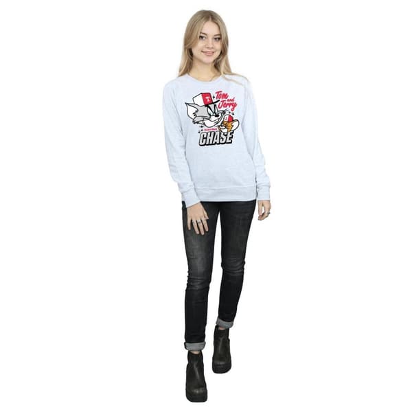 Tom And Jerry Dam/kvinnor Cat & Mouse Chase Sweatshirt