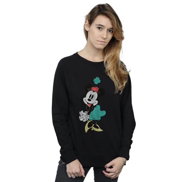 Disney Womens/Ladies Minnie Mouse Shamrock Hat Sweatshirt