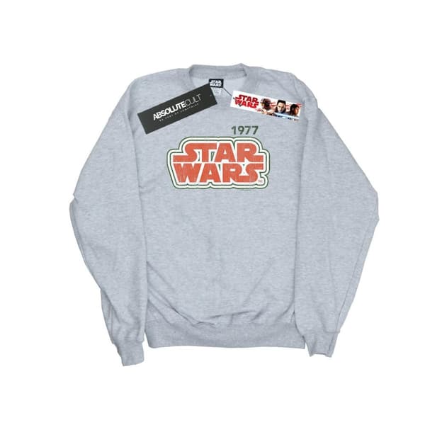 Star Wars Dam/Tjej Retro Outline Sweatshirt Sports Grey XL