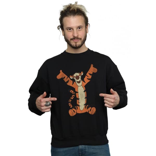 Disney Mens Winnie The Pooh Classic Tigger Sweatshirt