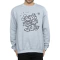 Miniatyrbilde 3 av 5: Disney Mens Mickey And Minnie Mouse Kiss Sketch Sweatshirt