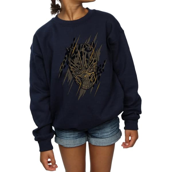 Marvel Black Panther Gold Head Sweatshirt för flickor