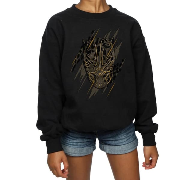 Marvel Black Panther Gold Head Sweatshirt för flickor