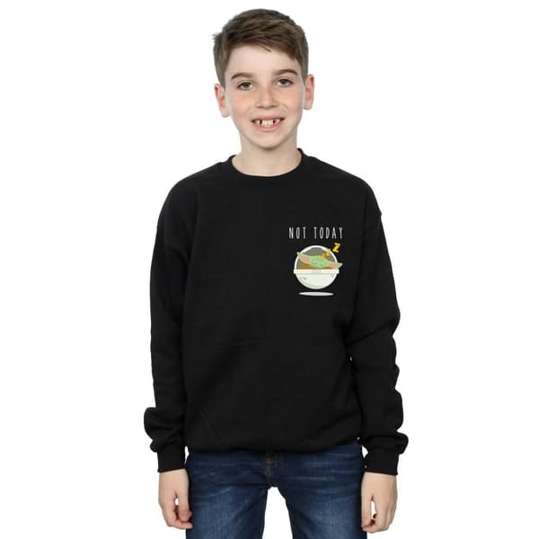 Star Wars Boys The Mandalorian Not Today Faux Pocket Sweatshirt