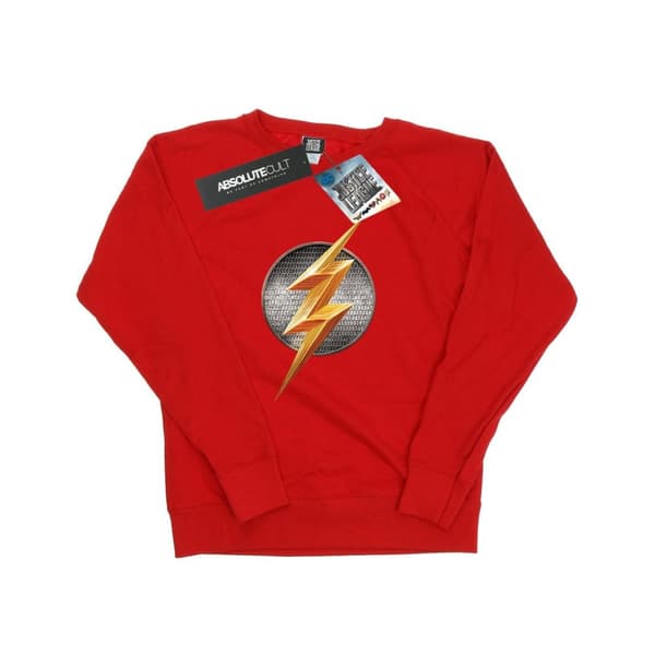 DC Comics Womens/Ladies Justice League Movie Flash Emblem Sweatshirt