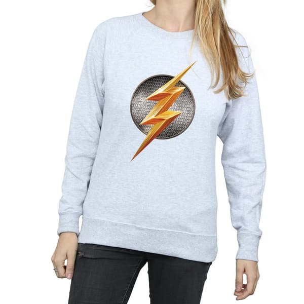DC Comics Womens/Ladies Justice League Movie Flash Emblem Sweatshirt