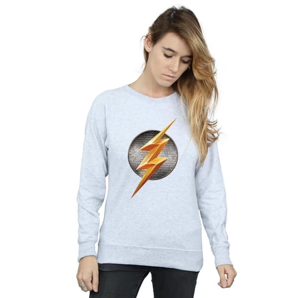 DC Comics Womens/Ladies Justice League Movie Flash Emblem Sweatshirt