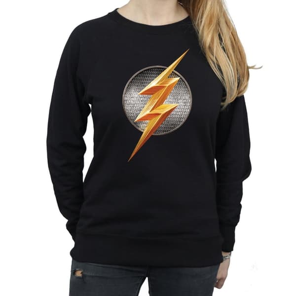 DC Comics Womens/Ladies Justice League Movie Flash Emblem Sweatshirt
