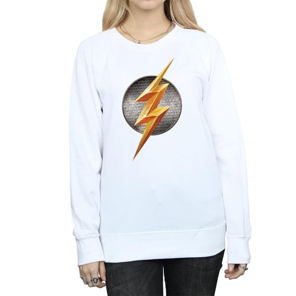 DC Comics Womens/Ladies Justice League Movie Flash Emblem Sweatshirt
