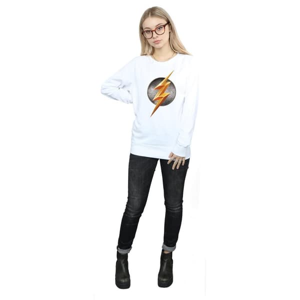 DC Comics Womens/Ladies Justice League Movie Flash Emblem Sweatshirt