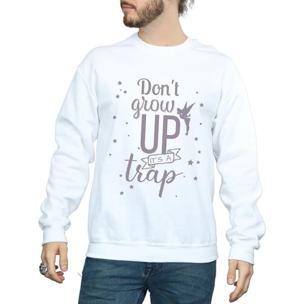 Disney Mens Tinker Bell Don´t Grow Up Sweatshirt