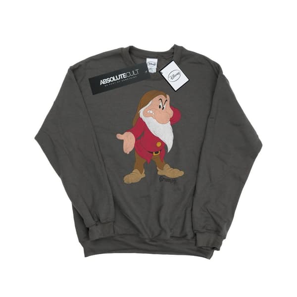 Disney Mens Classic Grumpy Sweatshirt Charcoal L