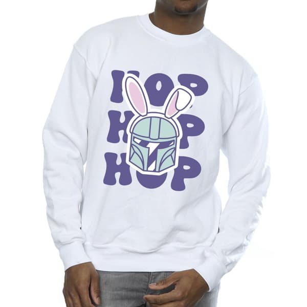 Star Wars Mens The Mandalorian Hop Into Easter Sweatshirt