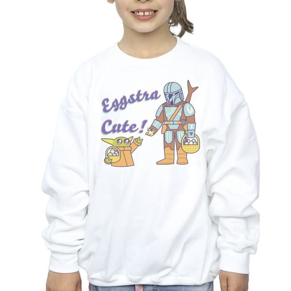 Star Wars Girls The Mandalorian Eggstra Cute Grogu Sweatshirt