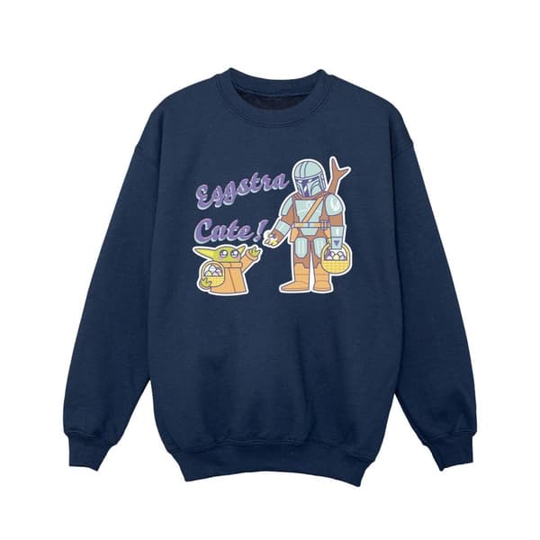 Star Wars Girls The Mandalorian Eggstra Cute Grogu Sweatshirt