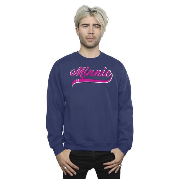 Disney Mens Minnie Mouse Logo Sweatshirt