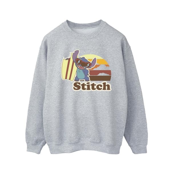 Disney Mens Lilo And Stitch Bitten Surfboard Sweatshirt