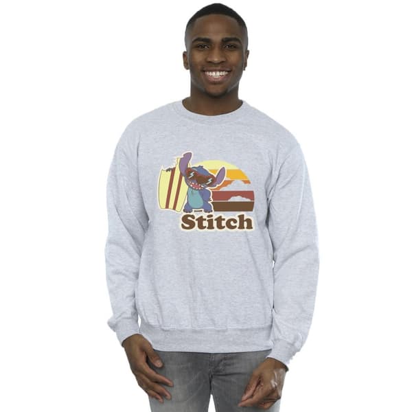 Disney Mens Lilo And Stitch Bitten Surfboard Sweatshirt
