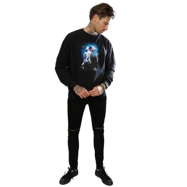 Star Wars Herr The Last Jedi R2-D2 Sweatshirt med borstad yta