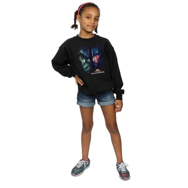 Marvel Thor Ragnarok Hulk Sweatshirt med delat ansikte för flickor