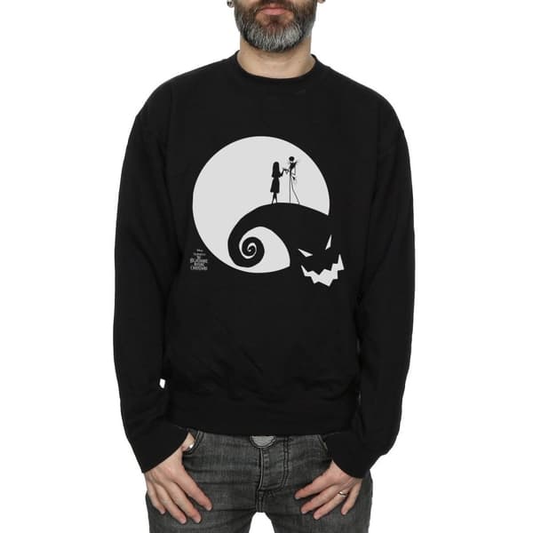 Disney Mens Nightmare Before Christmas Moon Oogie Boogie Sweatshirt