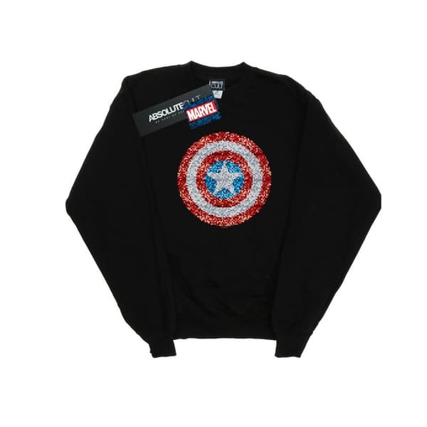 Marvel Sweatshirt med pixelerad sköld från Captain America