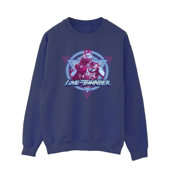 Marvel Womens/Ladies Thor Love And Thunder Neon Badge Sweatshirt
