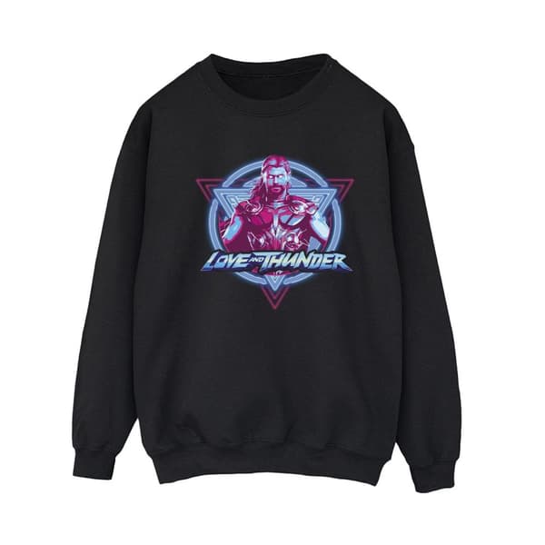 Marvel Womens/Ladies Thor Love And Thunder Neon Badge Sweatshirt